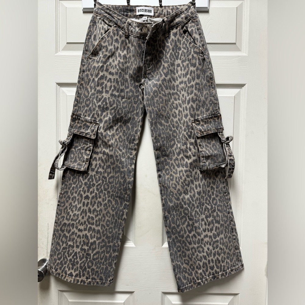 Leopard Print Cargo Pants